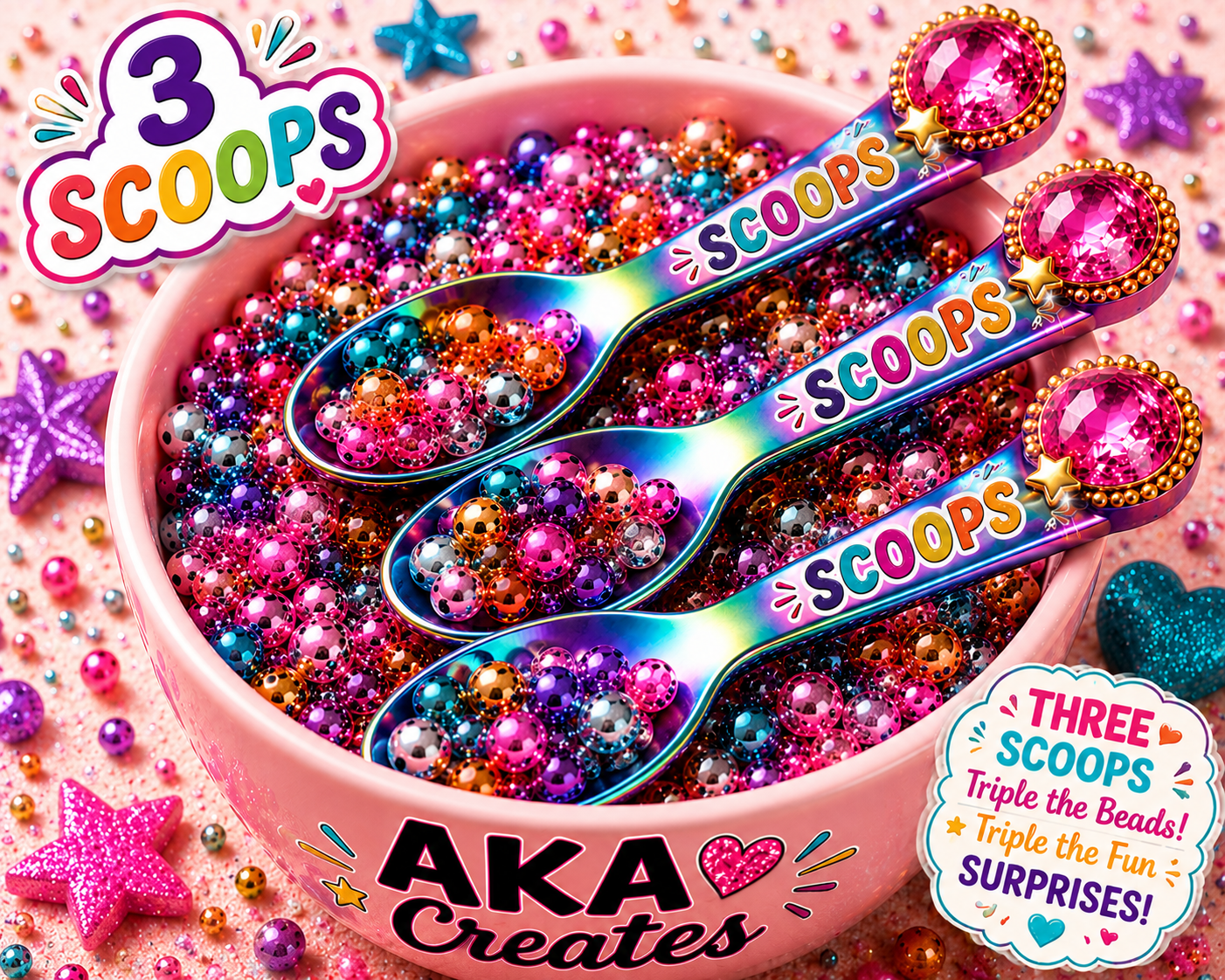 3 Sweet Summer Scoops + 3 Lucky Pops